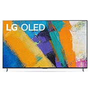 隙間なくピッタリ壁掛けできる空間を演出するギャラリーデザイン。 OLED65GXPJA の正面画像	