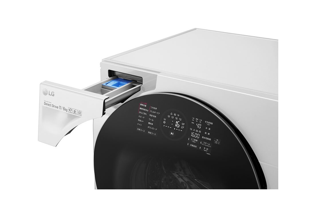 ドラム式洗濯機 Steam / 洗11kg / 乾6kg - FG1611H2W | LG JP
