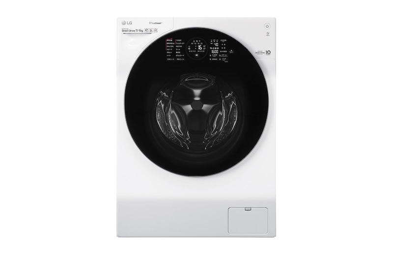 LG ドラム式洗濯機 Steam / 洗11kg / 乾6kg, FG1611H2W
