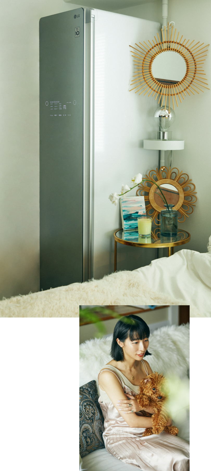 「大好きな帽子もこれなら気軽にケアできるし、クッションやソファカバーもこまめにケアできる。前は自分では気づきにくいペットの匂いも心配していたのですが、これがあれば安心ですね」