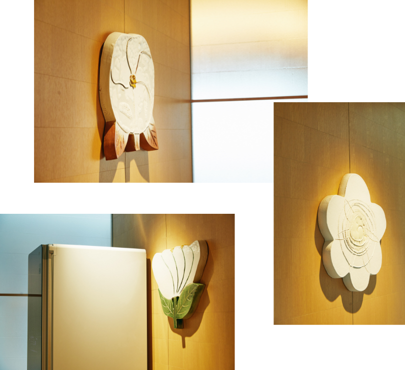 ガラス・石・木といった素材と丁寧に向き合いながら設けられた4つの個室には、LG Stylerが静かに鎮座する。