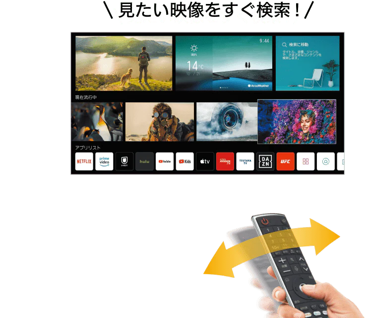 見たい映像をすぐ検索