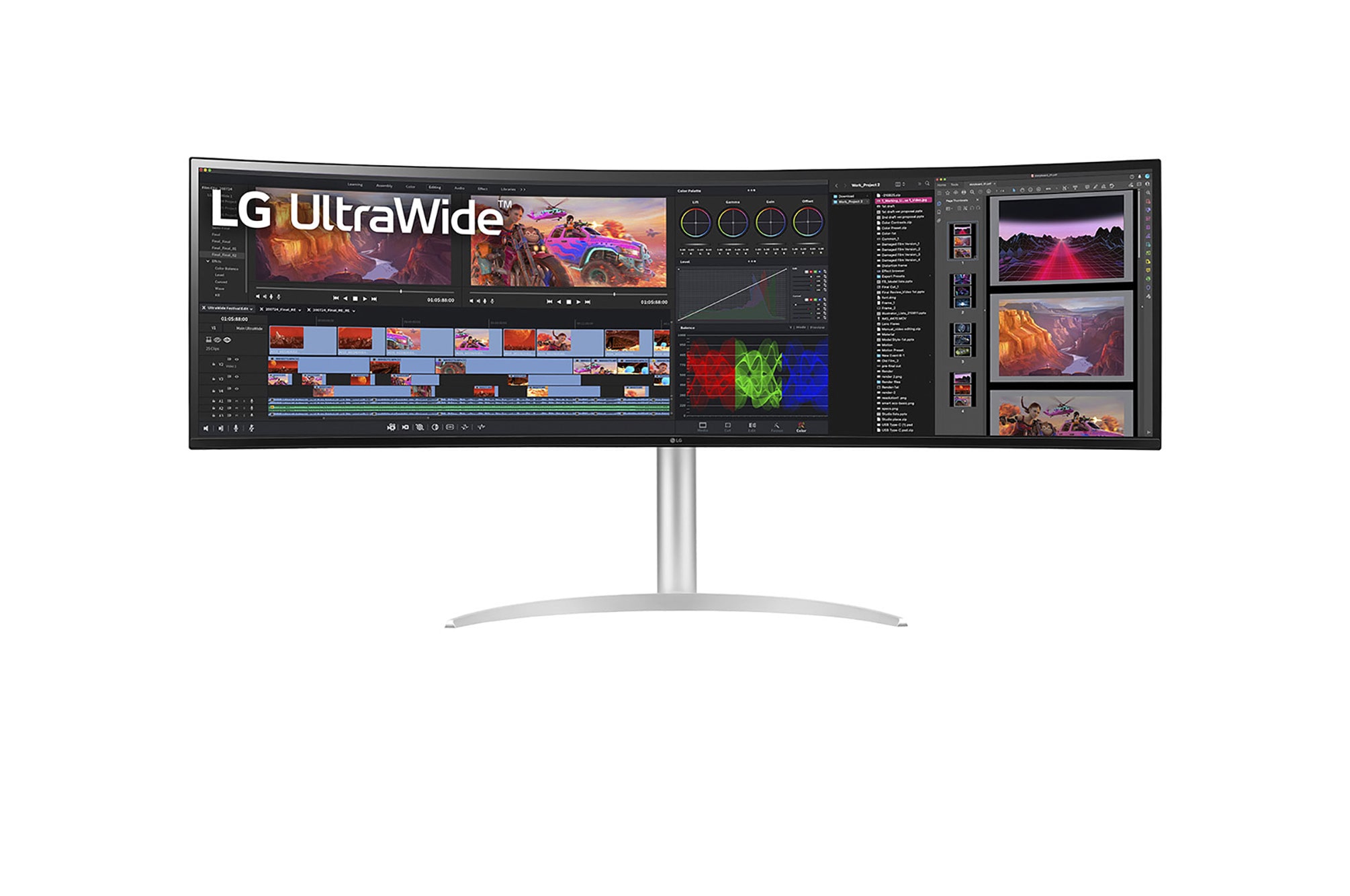harukiさん専用　LG 49wl95c-w LG 49WL95C-W 49 Inch 32:9 UltraWide Dual QHD IPS Curved LED