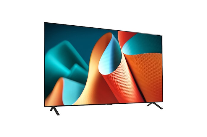 若干角度をつけたLG OLED TV、OLED B4Eの右向きの側面画像