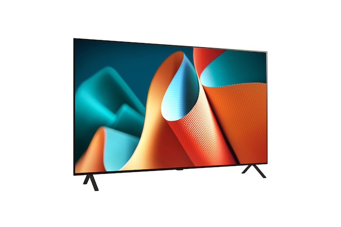 若干角度をつけたLG OLED TV、OLED B4Eの右向きの側面画像