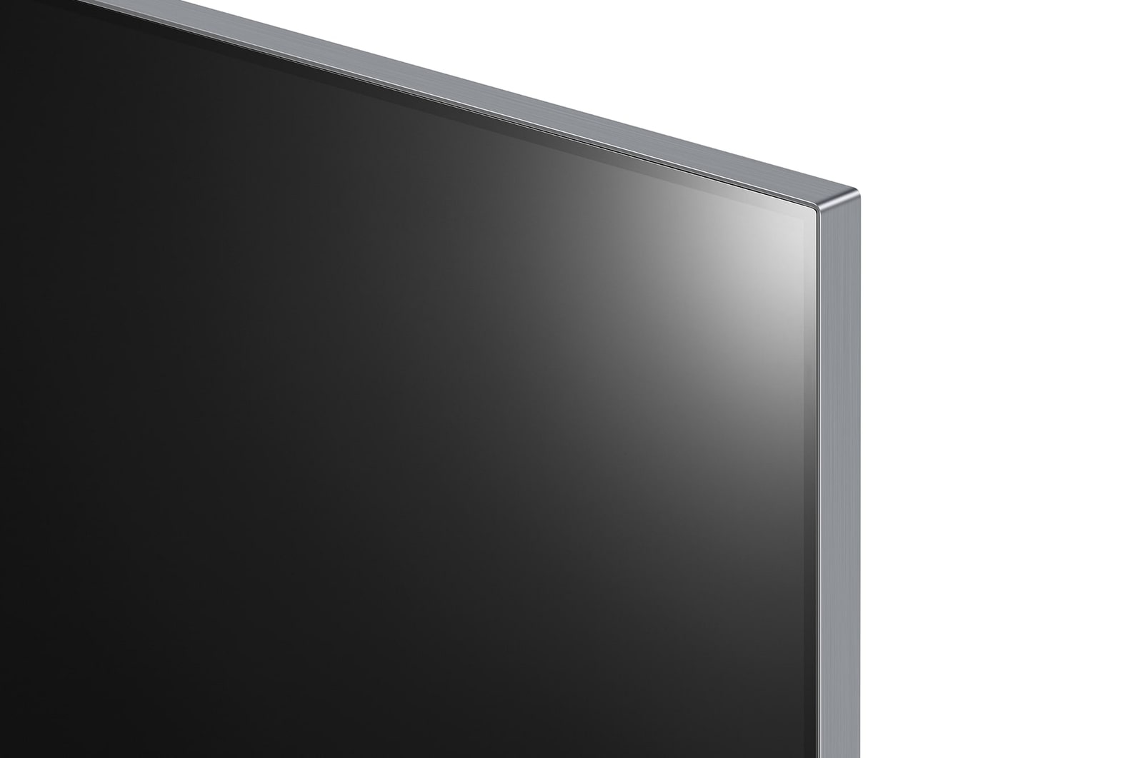 超スリムな上隅を撮影したLG OLED evo TV、OLED M4のクローズアップ画像