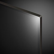 上隅を撮影したLG OLED evo TV、OLED C4のクローズアップ画像