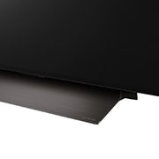 ベースから撮影されたLG OLED evo TV、OLED C4のクローズアップ画像