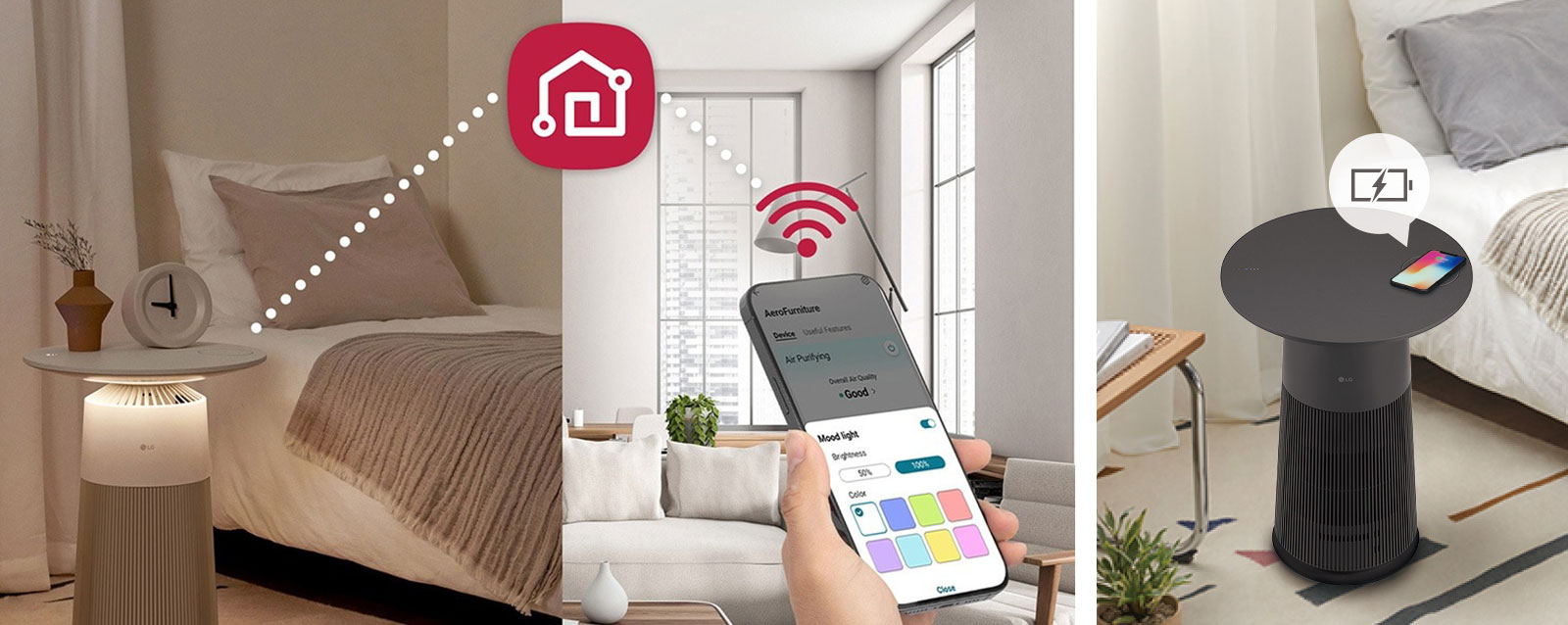 LG PuriCare™ AeroFurniture」に新色登場!“ラウンドブラック”を LG PuriCare™ AeroFurniture」に新色登場!“ラウンドブラック”を