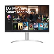 LG 仕事も遊びもこの1台、 31.5インチ4K LG MyView Smart Monitor, 32SQ730S-W