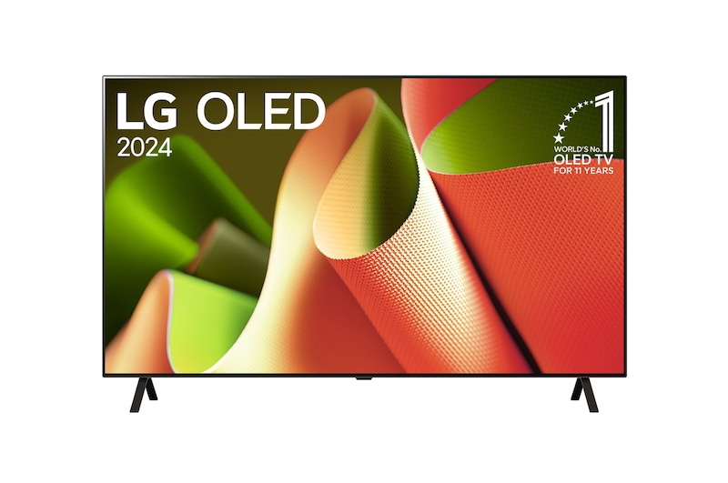 Вид слева под небольшим углом на телевизор LG OLED TV, OLED B4