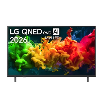 Front view of 50-дюймовый телевизор Smart TV LG QNED evo AI QNED80 Mini LED 4K 2026 50QNED80B6B