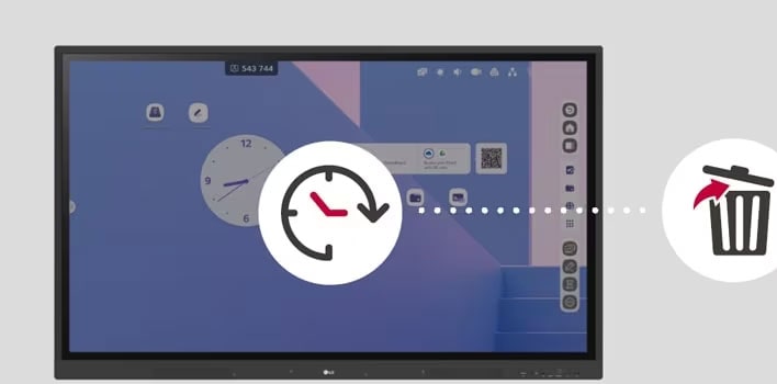 На LG CreateBoard можно настроить автоматическое удаление файлов по истечению определённого времени.