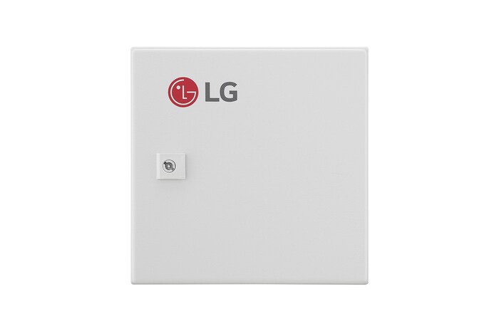 Air Handling Unit PAHCMR000 от LG имеет белую квадратную форму и логотип LG вверху.
