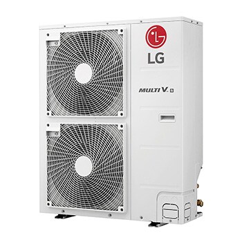 Наружный блок LG MULTI V S ARUB060GSS4, 6HP. Он отличается длинной прямоугольной формой и оснащен двумя большими встроенными поддонами.