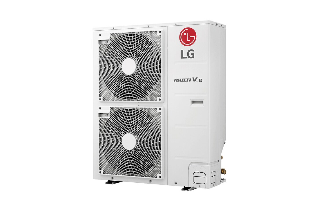 Наружный блок LG MULTI V S ARUB060GSS4, 6HP. Он отличается длинной прямоугольной формой и оснащен двумя большими встроенными поддонами.