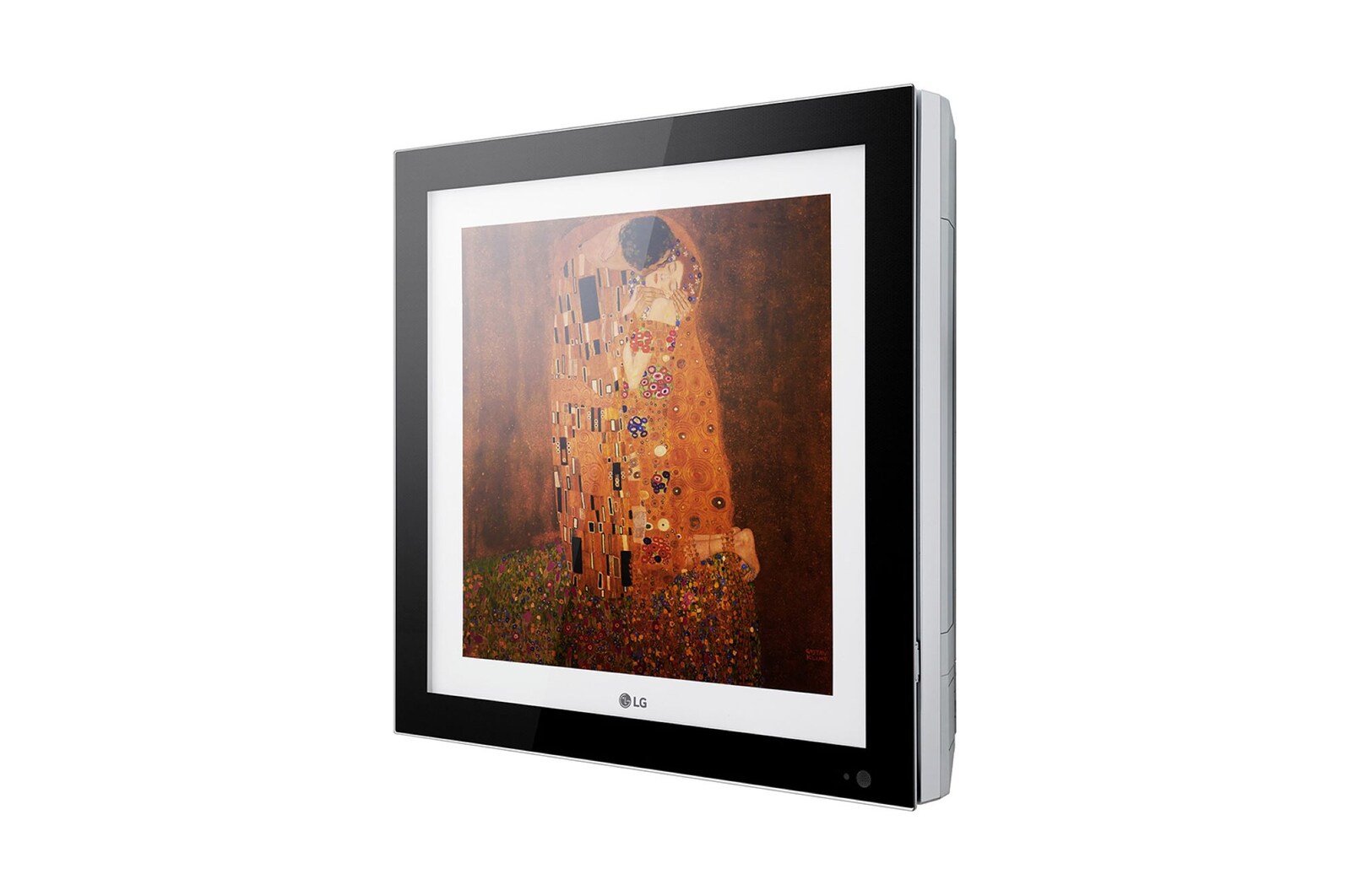 Wall Mounted ARNU09GSF14 от LG имеет квадратный экран с черной полосой по краю, внутри которого видно художественное произведение с белой полосой по краю.
