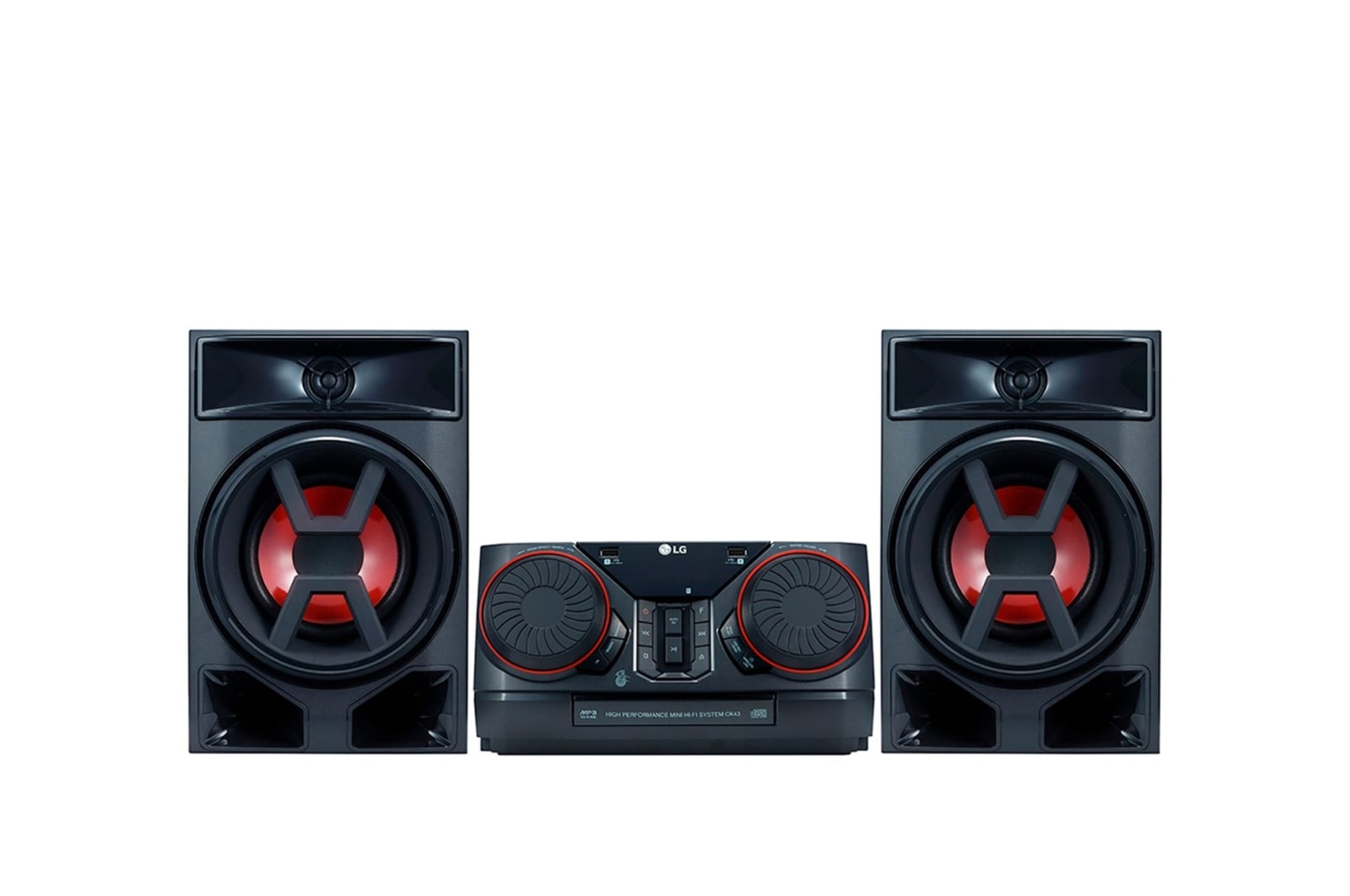 LG XBOOM CK43, 300 Вт, Функция Караоке, Подсветка, Синхронизация звука с ТВ, CK43