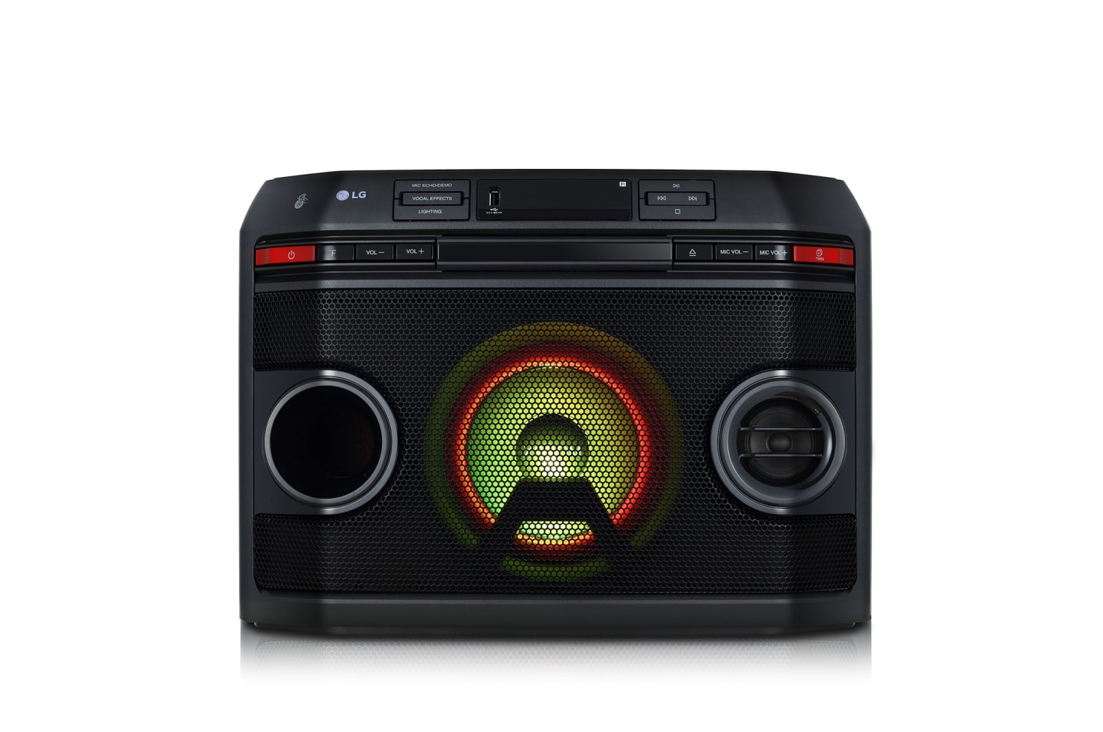 LG XBOOM, 220 Ватт, функция караоке, DVD плеер, OL45