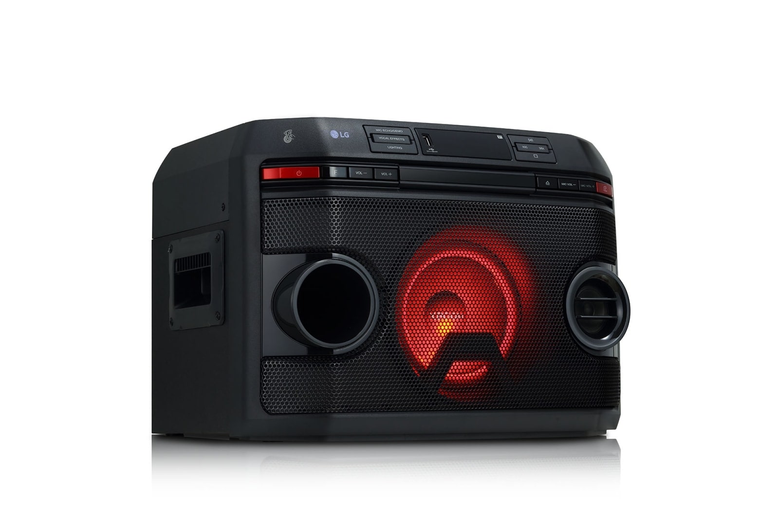 LG XBOOM, 220 Ватт, функция караоке, DVD плеер, OL45