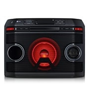 Вид LG XBOOM, 220 Ватт, функция караоке, DVD плеер OL45 спереди