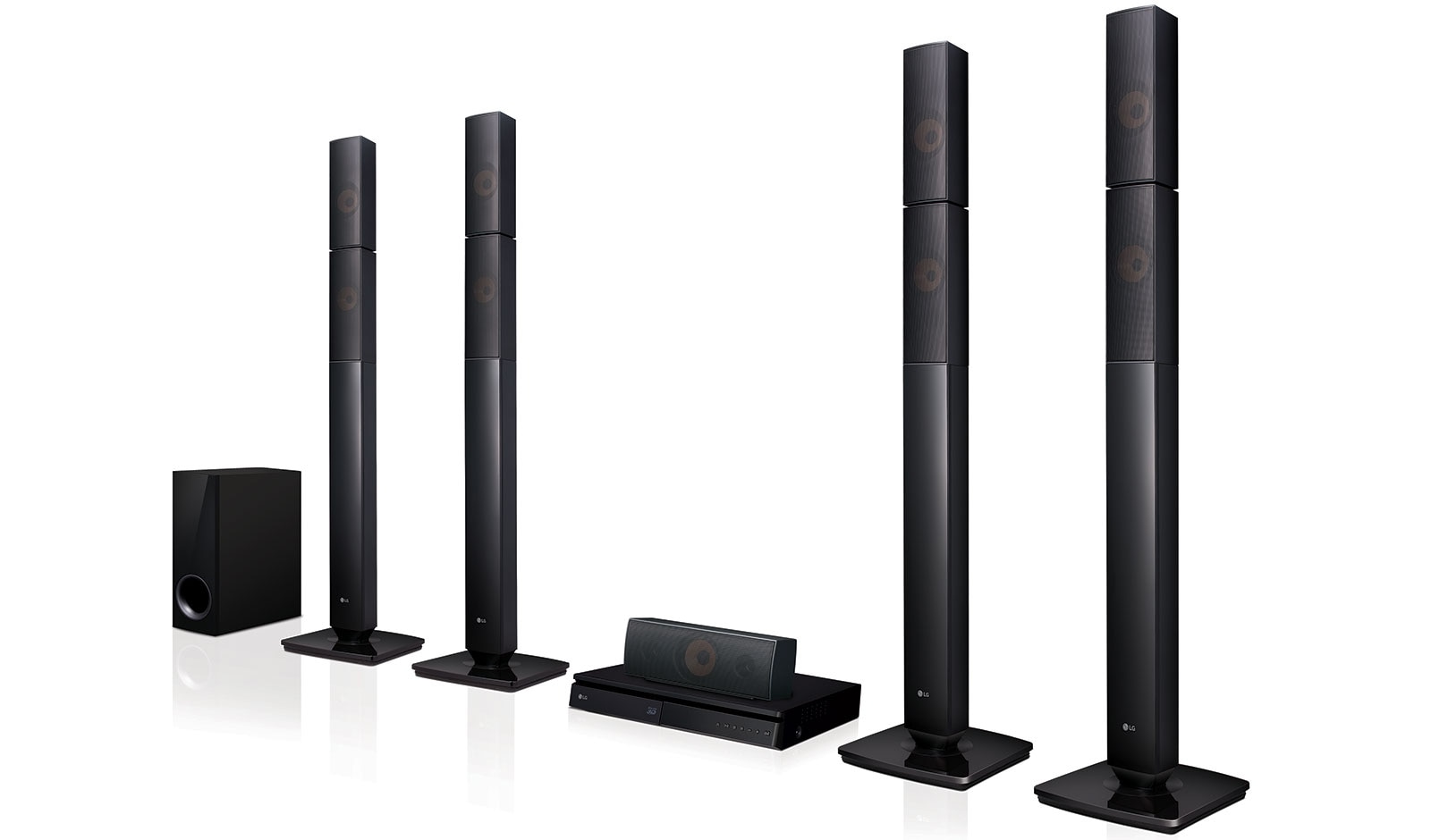 LG Домашний кинотеатр LG, караоке, 5.1-канальный звук, 1000 Вт, LHB655NK