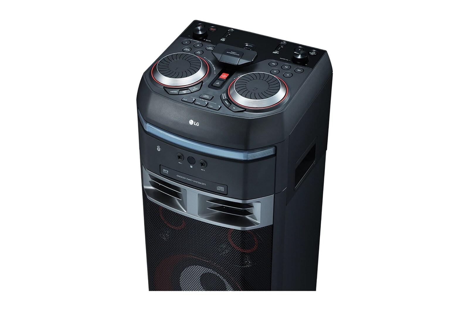 LG XBOOM, аудиосистема, 1100 Ватт, Функция Караоке, Подсветка, Диск и микрофон в комплекте, OL90DK