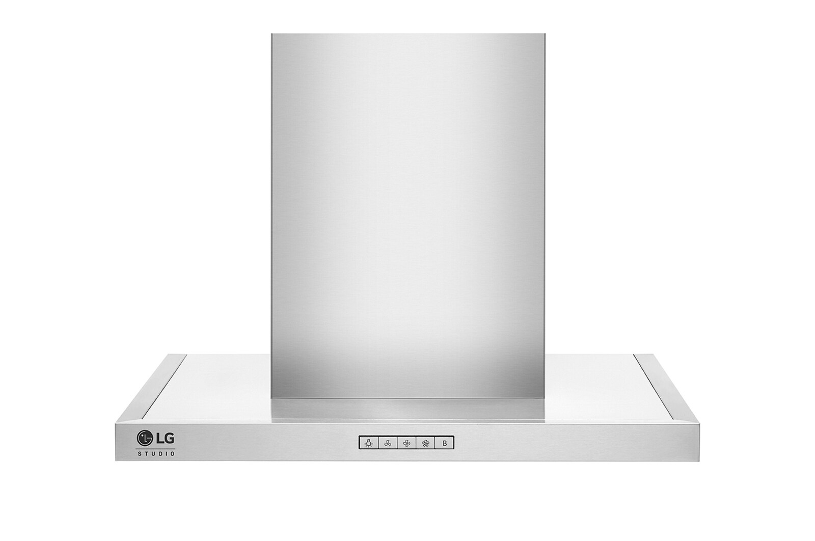 Вид Вытяжка LG STUDIO, 60 см, высокая мощность, 800м³/ч, очищаемый фильтр, LED подсветка DCE6601SU спереди
