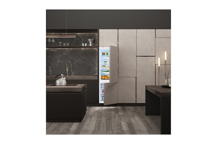 LG Встраиваемый холодильник LG STUDIO, 250 л, Инверторный Линейный компрессор, 10 лет гарантии, нулевой зазор, GRSN266LLP