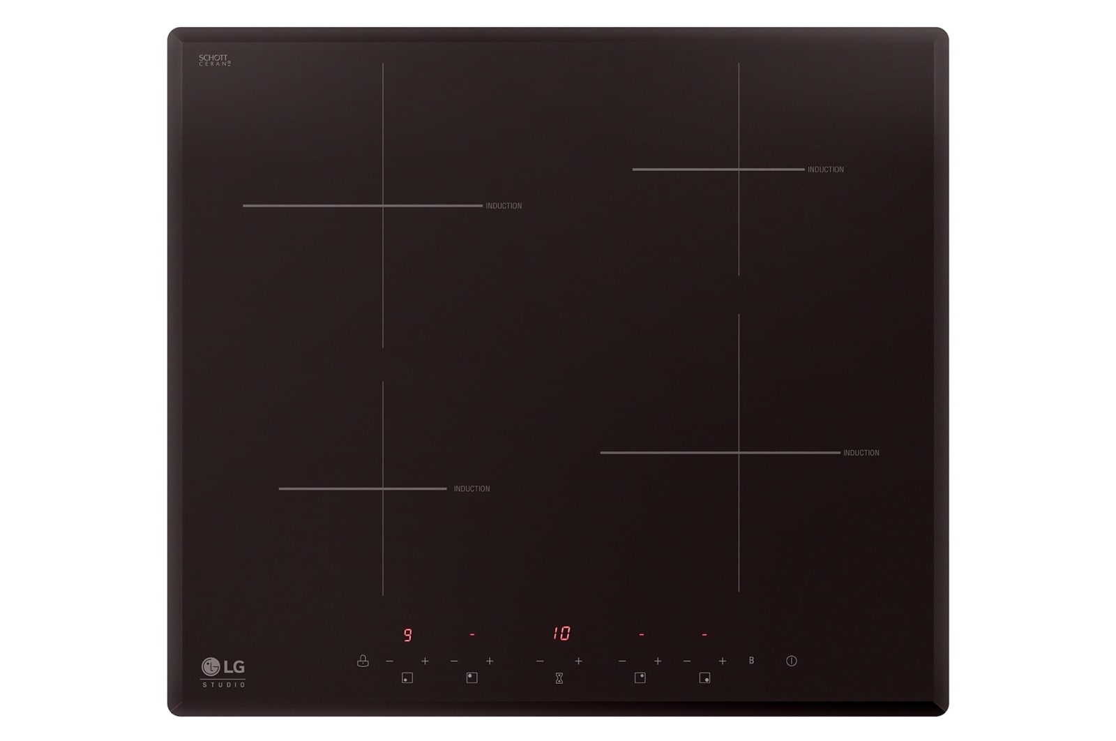 Вид Индукционная варочная поверхность LG STUDIO HU641PH HU641PH спереди