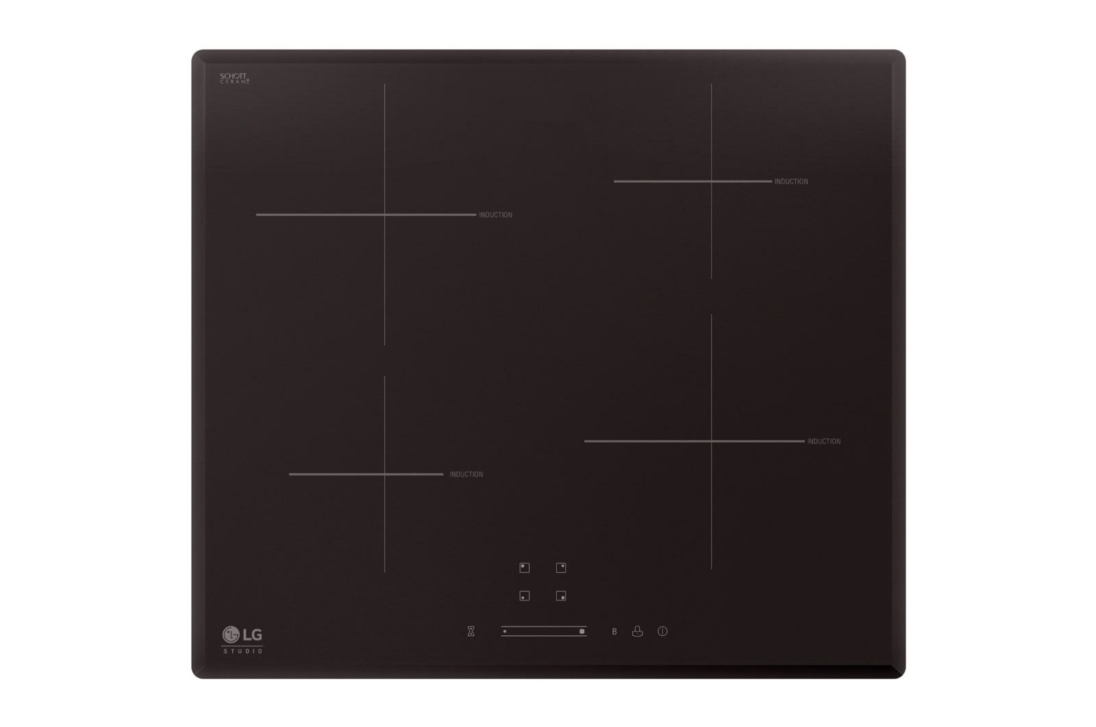 Вид Индукционная варочная поверхность LG STUDIO HU642PH HU642PH спереди