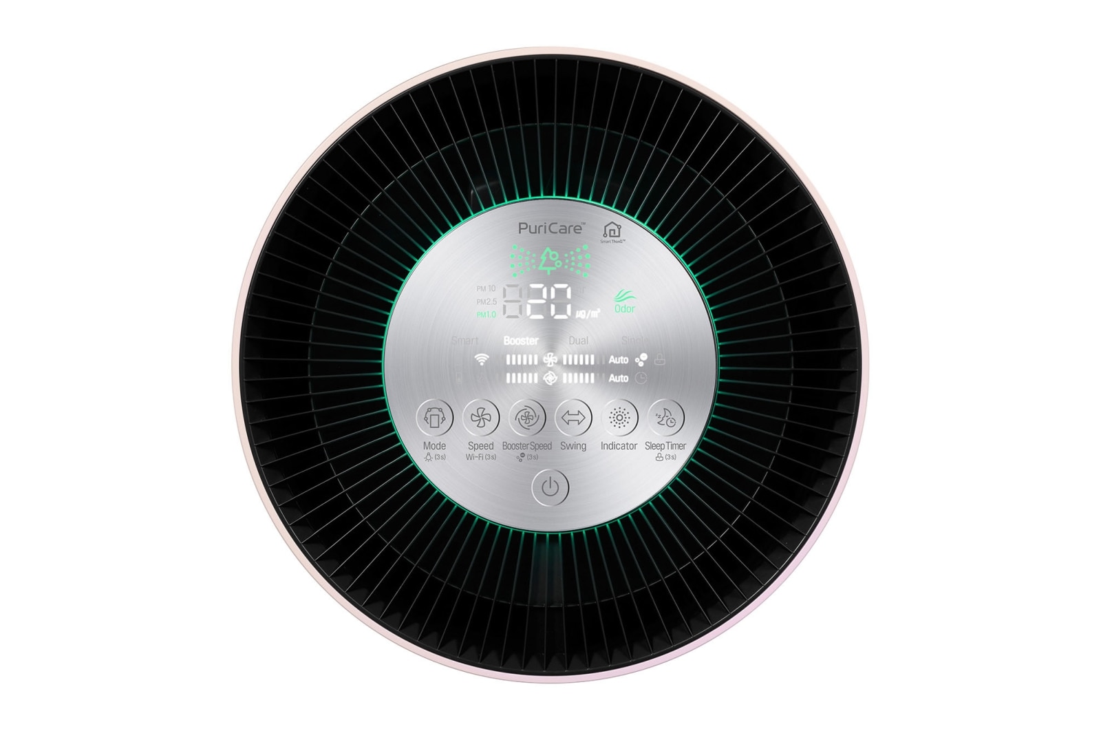 LG PuriCare, очиститель воздуха, до 91 м², очистка на 360°, усилитель очистки, умный дом ThinQ, AS95GDPV0