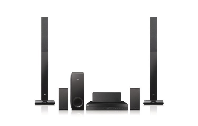 Вид 5.1-канальный 3D Blu-ray™ Smart TV Домашний кинотеатр с возможностью настенного крепления колонок BH6420P спереди