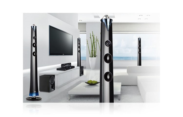 LG Smart 3D Blu-ray™ домашний кинотеатр с беспроводными колонками, HX996TS