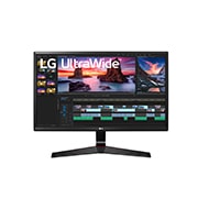 Вид Монитор LG, LED, 27&#34;(68.58 см), FHD 1920x1080, 75Гц, IPS, Время отклика 1 мс, Технология AMD Free Sync, Игровые функции, Стабилизатор движения 27MP59G-P спереди
