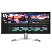 Front view of Монитор LG, LED, 29"(73.66 см), UWHD 2560x1080, 75Гц, IPS, UltraWide, HDR10, MAXXAUDIO, 5В x2 29WK600-W