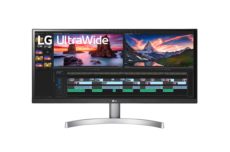 Front view of Монитор LG, LED, 29"(73.66 см), UWHD 2560x1080, 75Гц, IPS, UltraWide, HDR10, MAXXAUDIO, 5В x2 29WK600-W