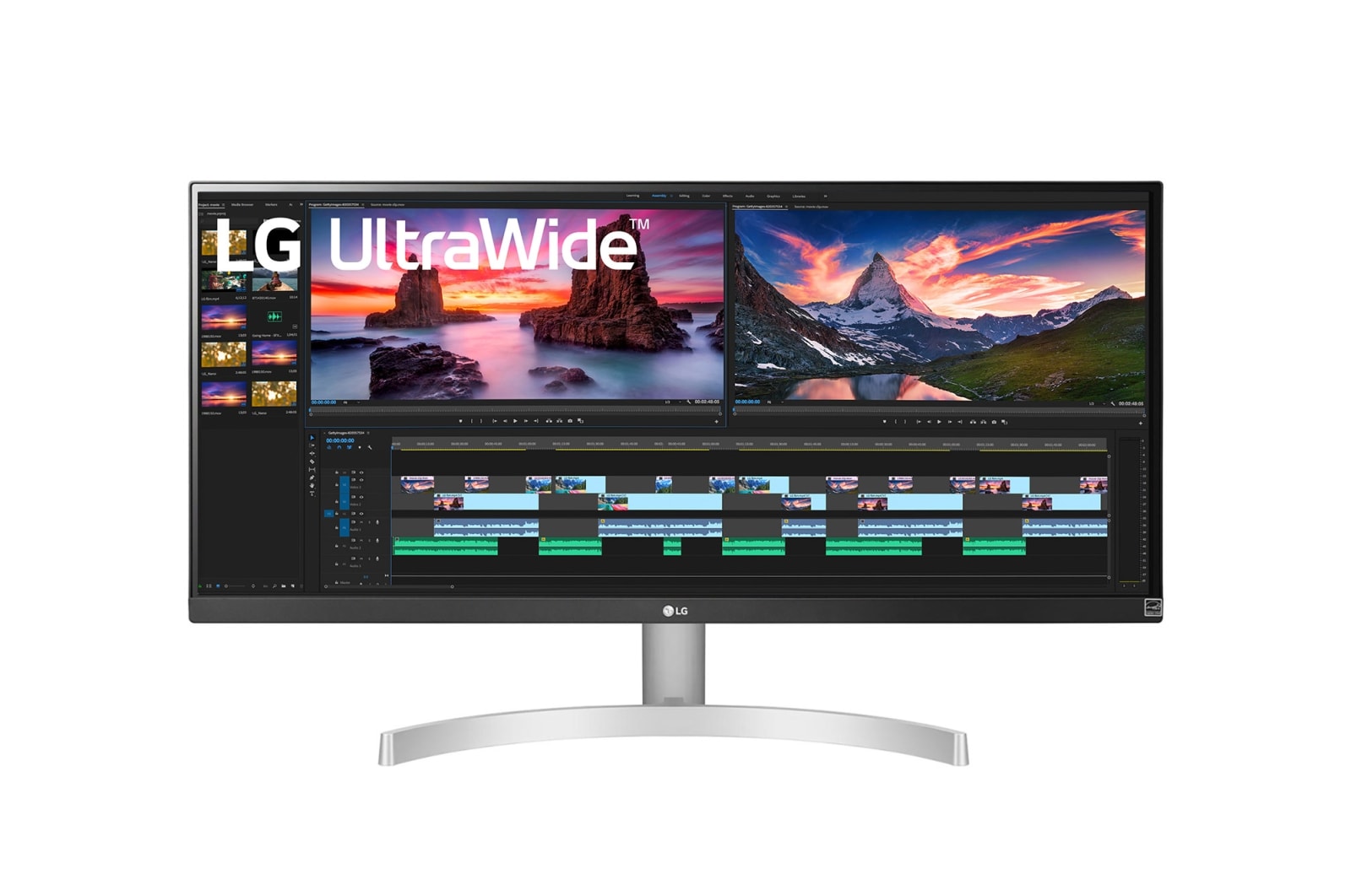 Вид 29&#39;&#39; UltraWide™ Full HD (2560x1080) HDR IPS монитор 29WN600-W спереди