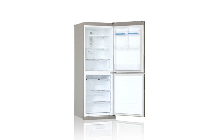 LG Холодильник с нижним расположением морозильной камеры , с системой охлаждения LG Total No Frost, цвет серебристый. Высота 173см., GA-B379PLQA