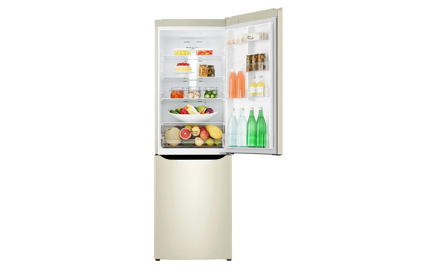 LG Холодильник LG с нижней морозильной камерой, 302 л, Смарт Инверторный компрессор, Фреш зона, GA-B419SEUL