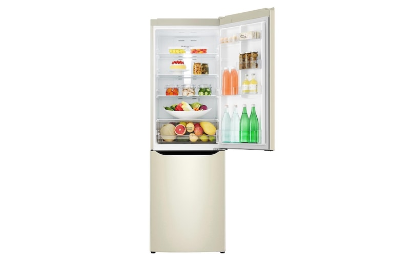 LG Холодильник LG с нижней морозильной камерой, 302 л, Смарт Инверторный компрессор, Фреш зона, GA-B419SEUL
