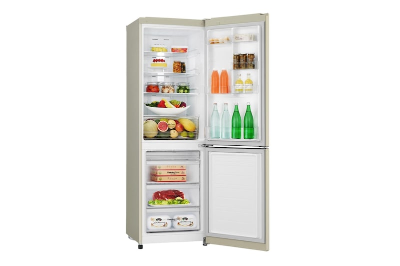LG Холодильник LG с нижней морозильной камерой, 302 л, Смарт Инверторный компрессор, Фреш зона, GA-B419SEUL