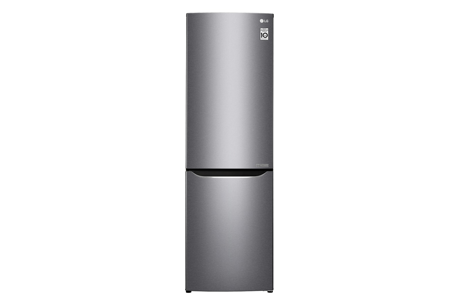 Вид 302 л, Холодильник LG с нижней морозильной камерой, Moist Balance Crisper, Total No Frost, Fresh 0 Zone GA-B419SLJL спереди