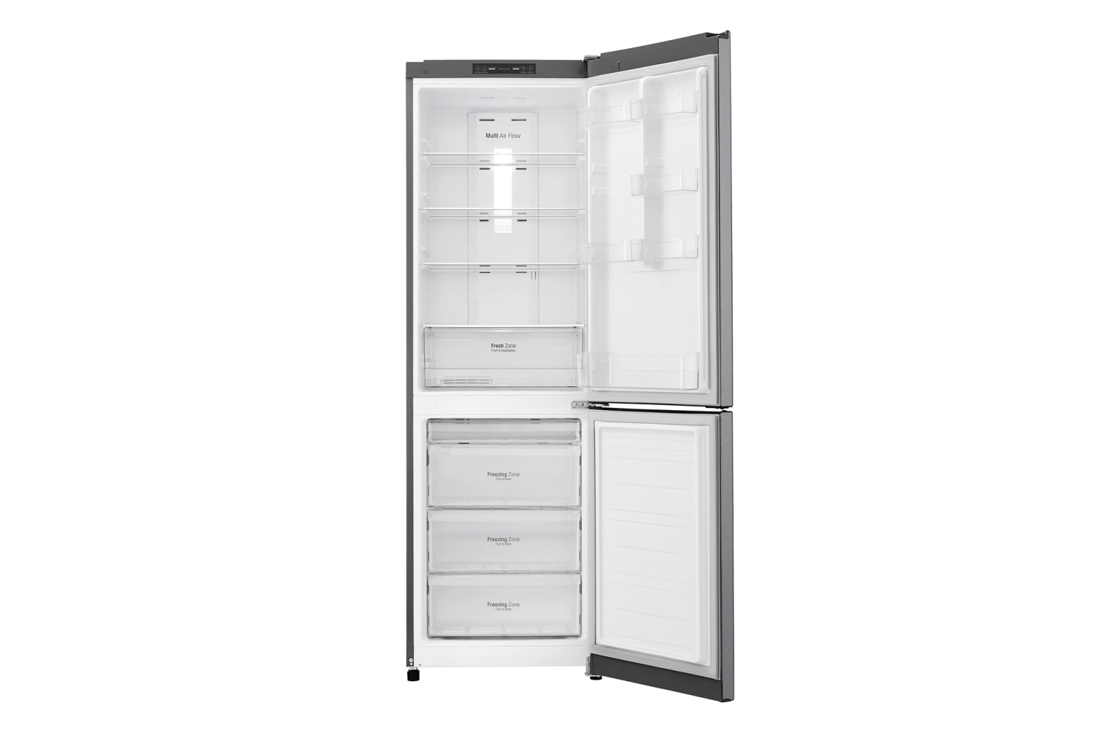 LG 302 л, Холодильник LG с нижней морозильной камерой, Moist Balance Crisper, Total No Frost, Fresh 0 Zone, GA-B419SLJL