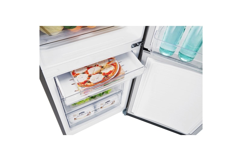 LG Холодильник LG с нижней морозильной камерой, 302 л, Смарт Инверторный компрессор, Фреш зона, GA-B419SLUL