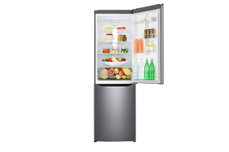 LG Холодильник LG с нижней морозильной камерой, 302 л, Смарт Инверторный компрессор, Фреш зона, GA-B419SLUL