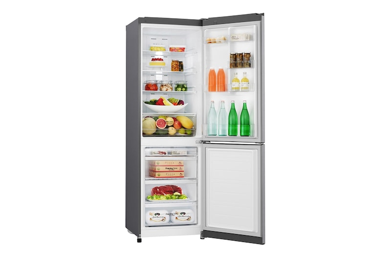 LG Холодильник LG с нижней морозильной камерой, 302 л, Смарт Инверторный компрессор, Фреш зона, GA-B419SLUL