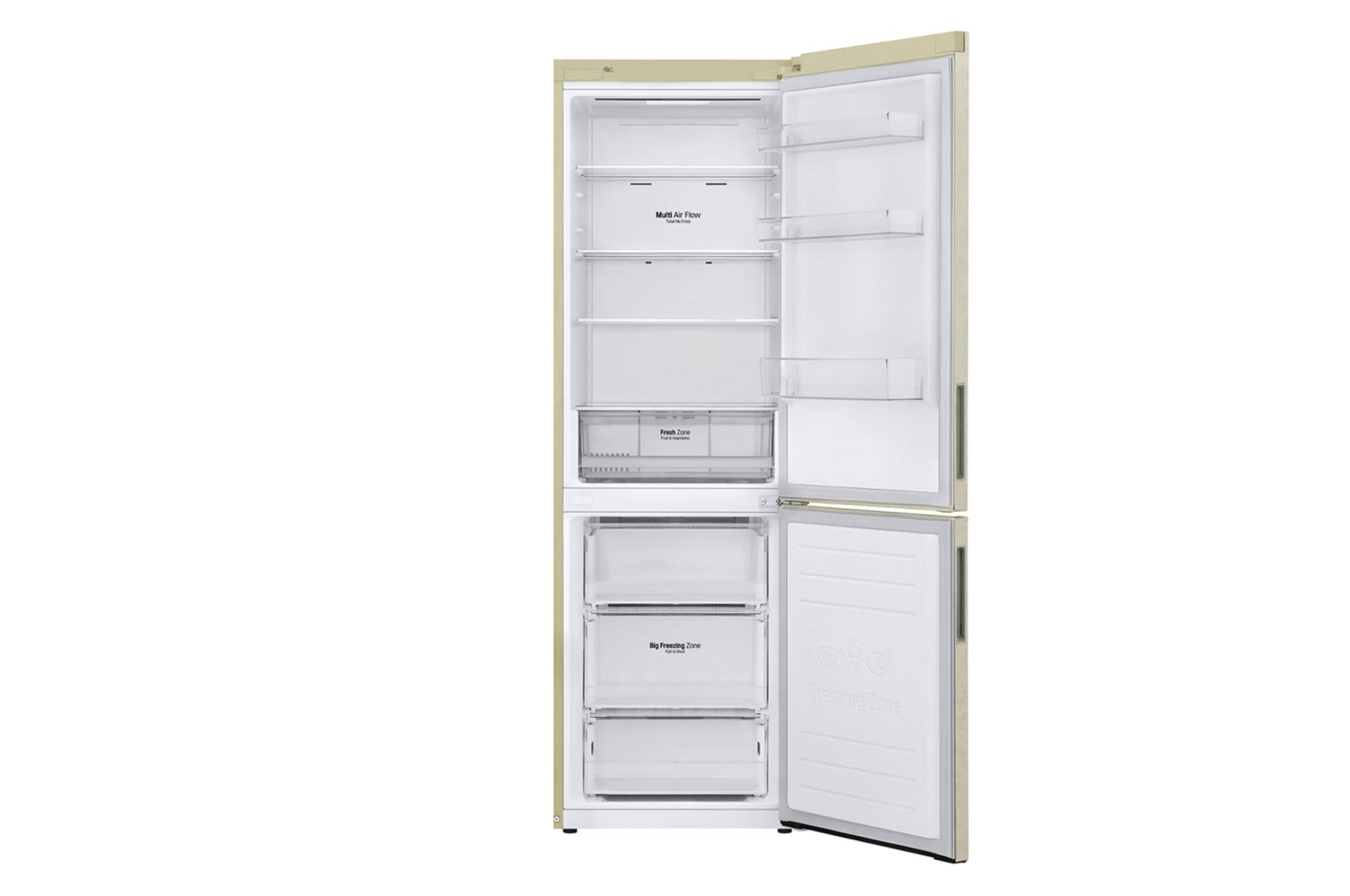 LG 341 л, Холодильник LG DoorCooling+ с нижней морозильной камерой, Смарт Инверторный компрессор, GA-B459CEWL