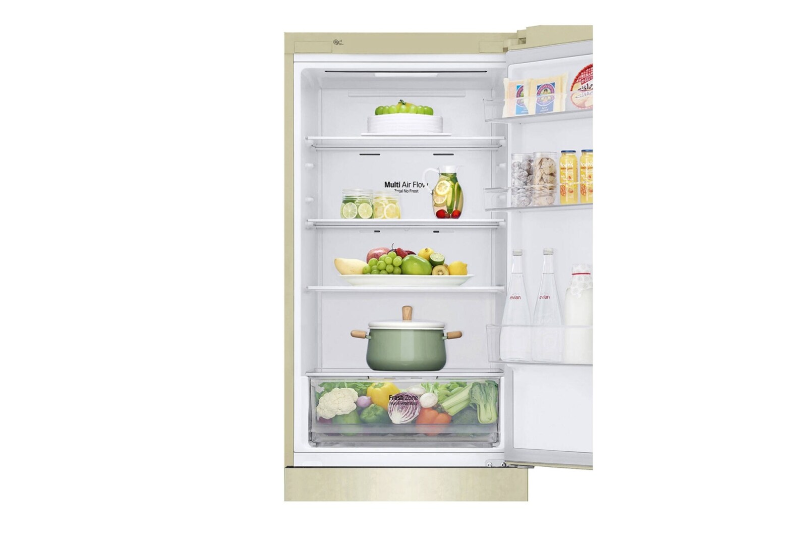 LG 341 л, Холодильник LG DoorCooling+ с нижней морозильной камерой, Смарт Инверторный компрессор, GA-B459CEWL