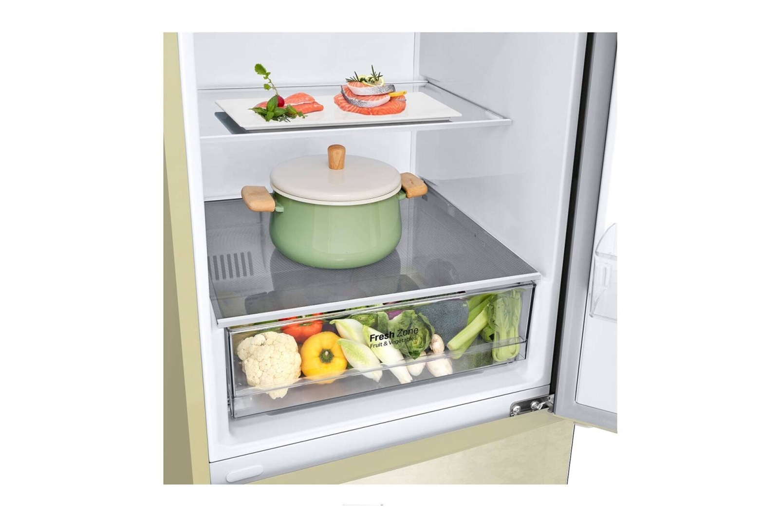 LG 341 л, Холодильник LG DoorCooling+ с нижней морозильной камерой, Смарт Инверторный компрессор, GA-B459CEWL